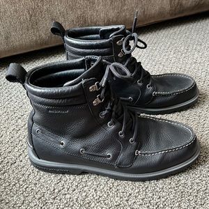 Timberland Men's Black Leather Boots Size 12 EUC
